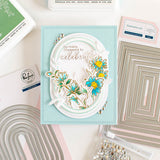PINKFRESH STUDIO:  Nested Elongated Ovals | Blanket Stitched | Die