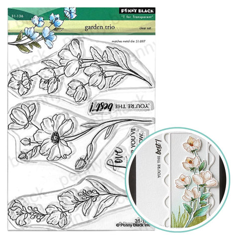 PENNY BLACK : Garden Trio | Stamp